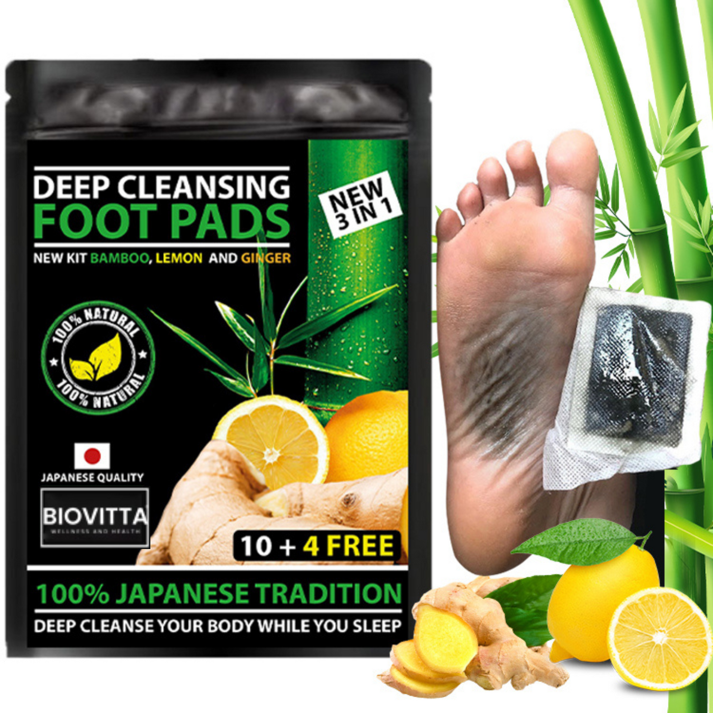 BioVitta Detox™ 3-in-1 Natural Cleansing Detox Foot Pads